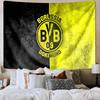 1 szt. Gobelin z logo drużyny piłkarskiej Bvb 09, Gobelin o unikalnym wzorze, Dekoracja ścienna do sypialni, salonu, pokoju zabaw, Ciepłe prezenty świąteczne dla fanów