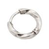 hoop earrings surgical stainless steel twisted hoop Inner diameter 8mm black ring earrings for both ears 1 pair set of 2 men's ladies