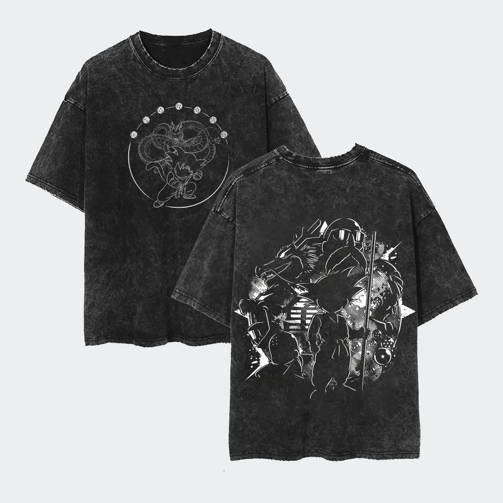 

Dragon Ball Gogeta Super Saiyan Blue Vintage Washed Graphic T-Shirt, Unisex Oversized Streetwear, Anime Fan Gift XXXL помаранчевий