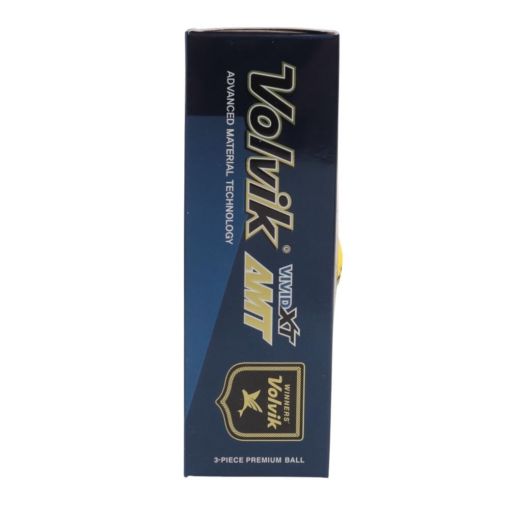 Volvik XT AMT Golf Balls, VOLVIK VIVID XT AMT, Yellow (3 Balls per Sleeve), Yellow
