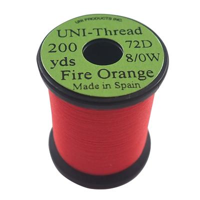 TIEMCO UNI Thread Fly Tying 200 Fire Orange 8/0 Line, Yards,