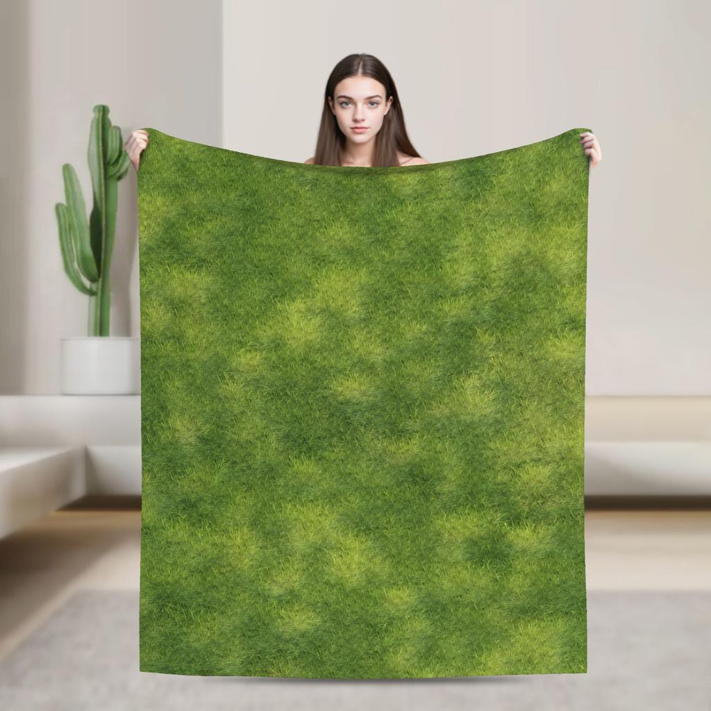 Gras Kampfmatte Wiesenland Grünfläche Decke Warm Weich Neuheit Plüsch Überwurfdecke für Sofa Flanell Tagesdecke Bettbezug