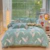 Skin-friendly Cotton Plant Cashmere Thickened Sanded Four-piece Bedding Set Dormitory Three-piece Set Bed Sheet Quilt Cover