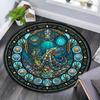 Oceanic Glass Round Area Rug Under Office Chairs Bedroom Living Room Home Decor