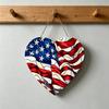 4th of July Suncatcher for Window Hanging Acrylic Stained Glass Heart/Eagle Ornament Patriotic Red White Blue Sun Catcher Panel for Memorial Day Decor