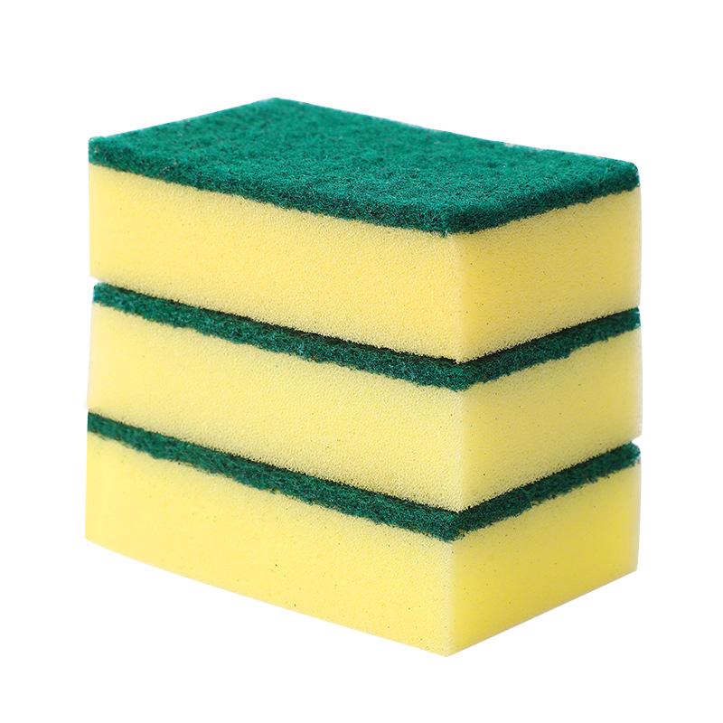 Double-Sided Kitchen Sponge and Scouring Pad for Dishes and Pots