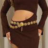 Carved Design Water-Sprinkling Festival Waist Chain Retro Metal Belt  Festival