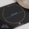 European Style Stainless Steel Diamond Choker Necklace - High-End Temperament for Women