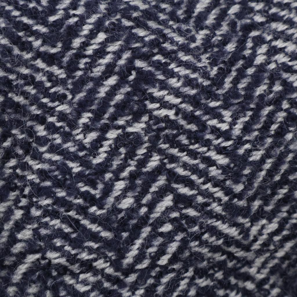 vm VFCO-9640D Gray Herringbone Chesterfield Coat Jacket O NavyUsed