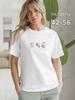 Luźny bawełniany T-shirt Premium z grafiką