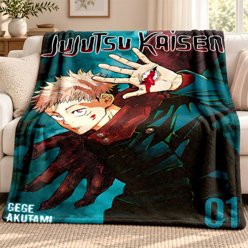 Jujutsu Kaisen blanket Flannel Blanket Soft Cozy Plush Throw for Sofa Bed Lightweight Home Decoration Outdoor camping