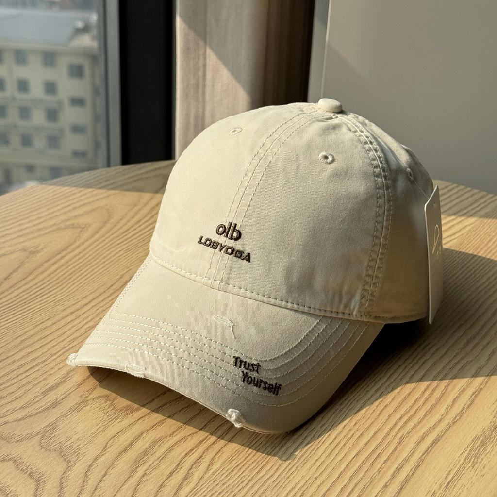 Korean-style Soft-top Simple Trendy Letter Embroidered Baseball Cap for Men and Women, Washed Pure Cotton, Casual and Versatile Duckbill Cap for