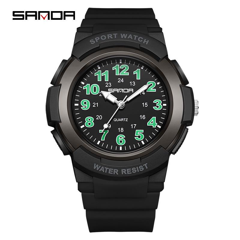 Sanda Cross-border Watches for Men, Women, and Teens - Fresh Style, Sporty Waterproof Electronic Quartz Watches, Fashionable for Students