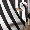 Schwarz-weiß gestreifte geometrische Gardinen für Wohnzimmer Voile Vorhang Schlafzimmer Badezimmer Tüll Vorhänge Fenster Vorhänge