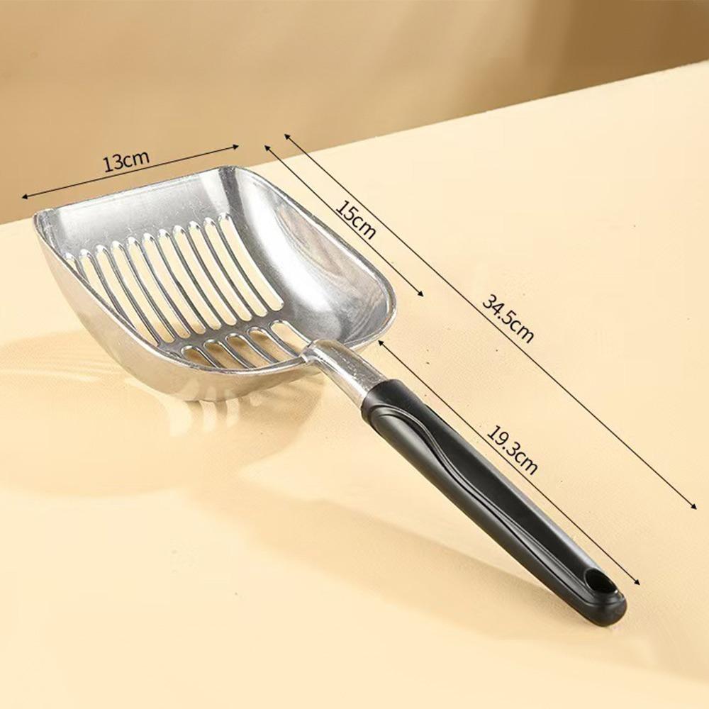 

Совок для кошачьего туалета из алюминиевого сплава, мелкая сетка, инструменты для уборки кошачьих фекалий, инструменты для уборки домашних животных чёрный