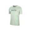 Running Logo Print Short Sleeve T-Shirt Men Tops Light-Green CW0946-394