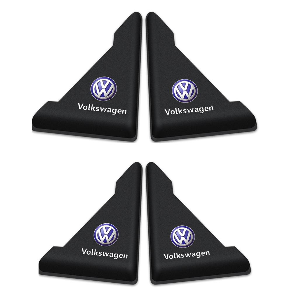 T27Car Door Corner Covers Stickers Anti Scratch Protection Decals For Volkswagen Golf Rline Passat GTI Lavida Sagitar Jetta Tiguan