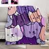 Cute Throw Blankets Girls Purple Blanket for Adults Kids Cat Throw Blanket for Bed Couch Living Room