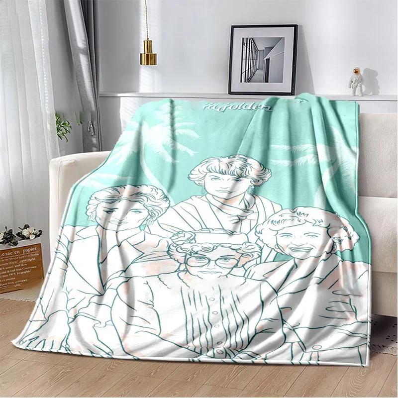 Classic Tv Throw Blanket Golden Girls Friend Ship Flannel Lightweight Plush Fuzzy Cozy Soft Blankets and Throws Custom Blankets