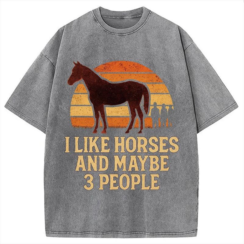 

Summer Holiday Short Sleeve T-shirts Casual Loose Round Neck Horse Printed Harajuku Y2k Sports Tees Fashion Man Clothings 3XL