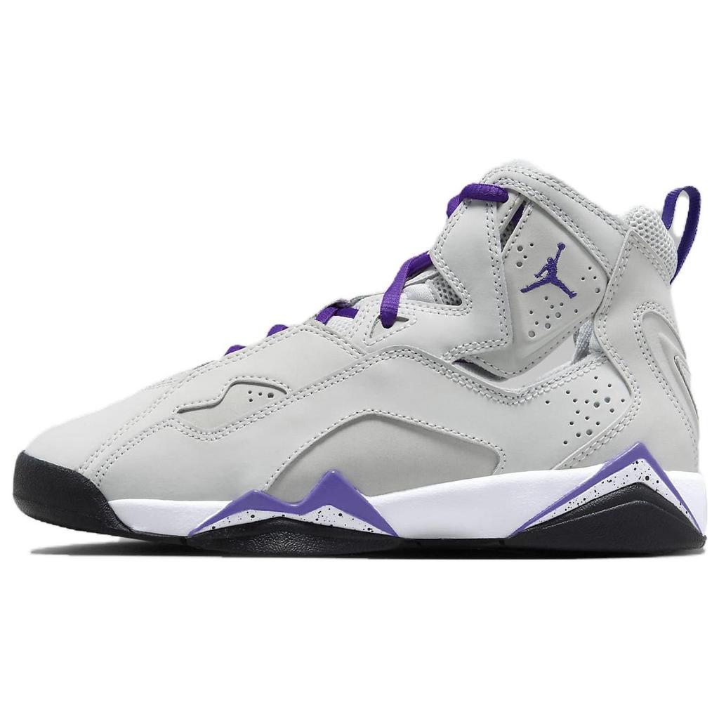 Air Jordan Jordan True Flight GS Base Grey Purple Venom Kids Sneakers Light-Base-Grey White Black 343795-052
