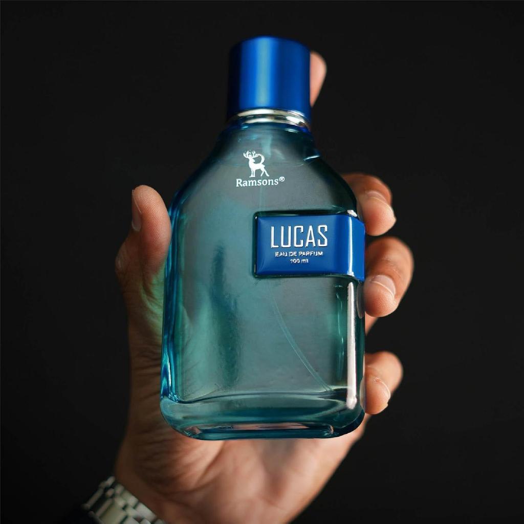 Ramsons Lucas Perfume Spray for Men - 100ml | TN - Cirtus, Aqua, Herbal, Pine & Green |