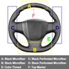 Hand Stitching Car Steering Wheel Cover Wrap for Citroen Jumpy Spacetourer Peugeot Expert Traveller Fiat Scudo 2016-2026
