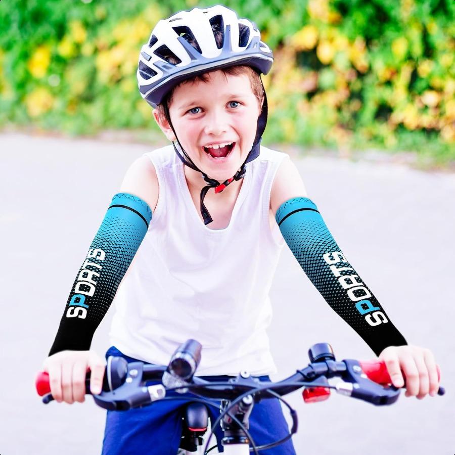 

10 Pairs Kid Arm Sleeves Comprion Youth Football Baseball Sports UV Sun Protection Arm Cover United States