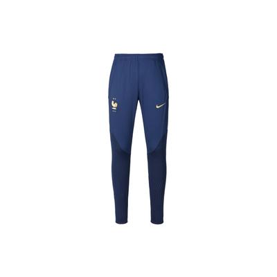 144 Ss23 Fff Strike Fransa Milli Takım Katar Dünya Kupası Futbol Antrenman Baskılı Slim Fit Orta Bel Spor Pantolon Erkek Pantolon Koyu Mavi DH6480-412