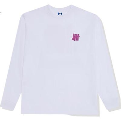 UNDEFEATED Five Bar Official Spring New American Retro ICON Classic Logo Long-Sleeve T-Shirt, White, L