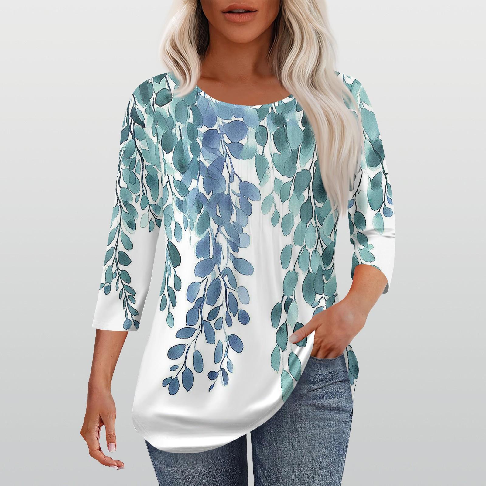 

Рубашки с длинным рукавом для женщин, модные повседневные футболки с круглым вырезом и принтом