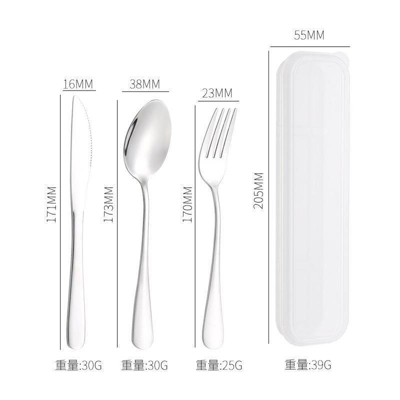 

Three-piece set of knives, forks, spoons, and chopsticks,Students Household Dinnerware Bag Multicolor Transparent Cover чистий