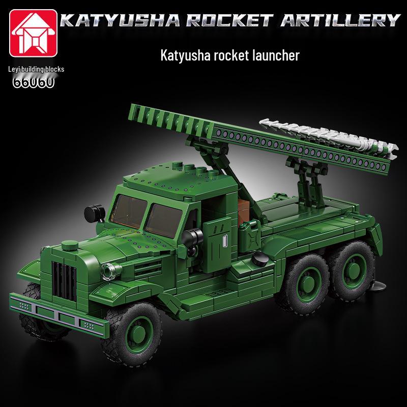 Leyi 66050-72 Leopard 2A7 Main Battle Tank Model - Advanced Military Building Blocks Toy for Boys.