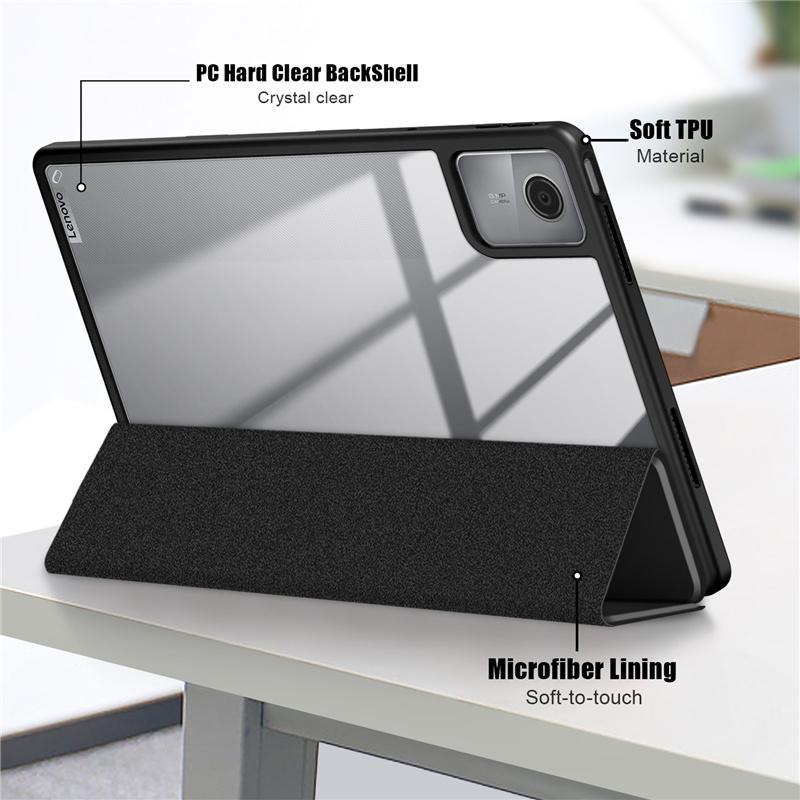 Tablet Case For Lenovo Xiaoxin Pad 2024 Case TB331FC 11'' With Pencil Holder Magnetic Clear Soft Back Cover For Lenovo Tab M11 TB330FU Case