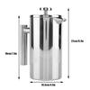 Cafetière à piston en acier inoxydable à double paroi avec filtre, théière pour la maison, le bureau ou le café (1000ML)