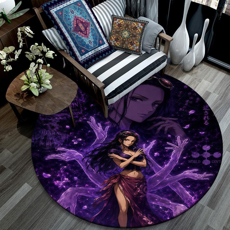 Nico Robin,Round Area Rug,Carpet Rug for Living Room Bedroom Sofa Playroom Decor,Non-slip Floor Mat