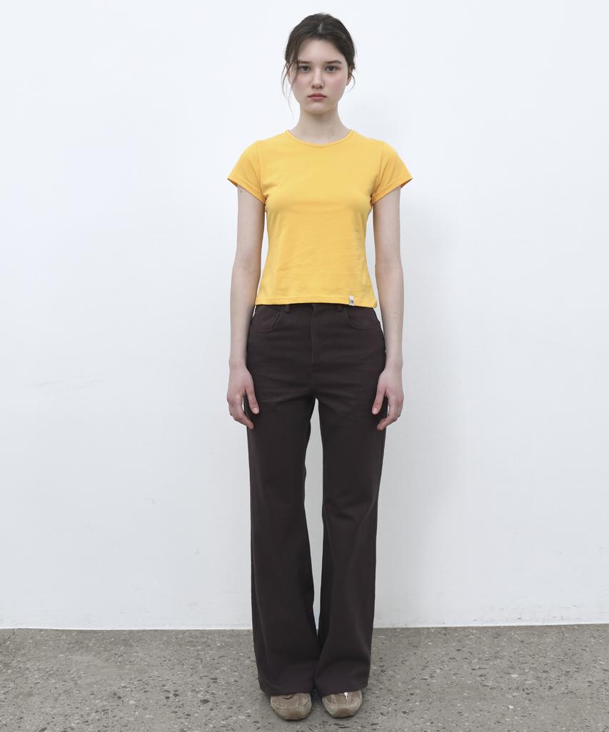 SO IR Cotton Boots Cut Pants - Brown