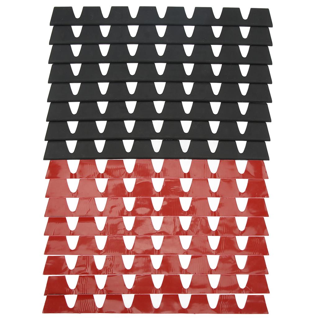 8 stk Frontfanger Skrapebeskyttelsessett Gummi Svart Universell Fanger Anti-ripe Beskytter