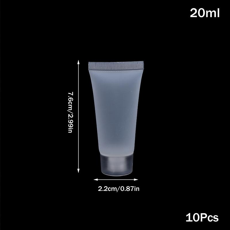 10Pcs Squeeze Lotion Container Refillable Bottle Travel Pack Empty Matte Clear Tube Cosmetic Cream Lotion Shampoo Bath Dispenser