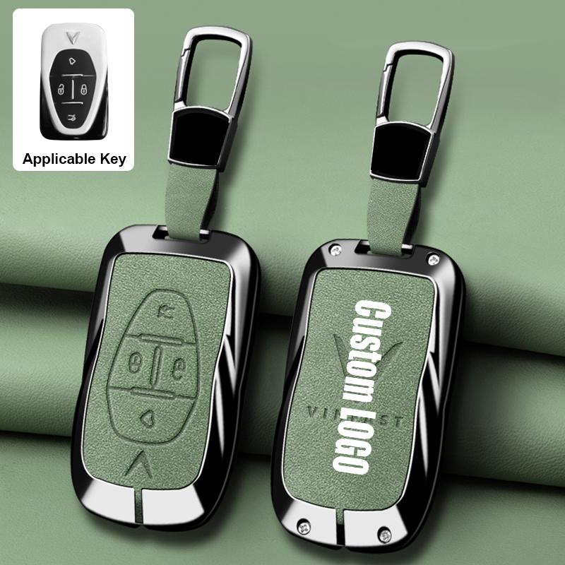 Suitable for Vinfast car key case VF6 VF7 VF8 VF9 high-end key protection key cover car accessories Zinc alloy automobile (as the picture,140*50*50mm)
