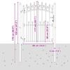 Fence Gate EMMEN with Spikes Steel 104 x 117 cm Green