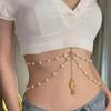 Zinc Zinc Alloy Pendant Belly Chain Pearl Boho Chest Chain Inspired Waist Chains  Travel