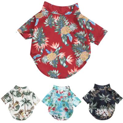 Druck Haustier Sommerhemd Hawaiianische Haustierkleidung Haustier Hundeshirts Haustierhemden Haustier Hundekleidung Hundeshirts