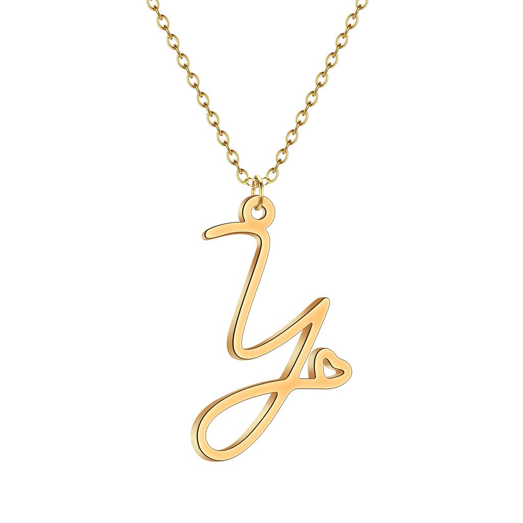 Kinitial Dainty Initial Letter Necklaces For Women Minimalist Stainless Steel Initial Necklace Femme Wedding Jewelry Gift