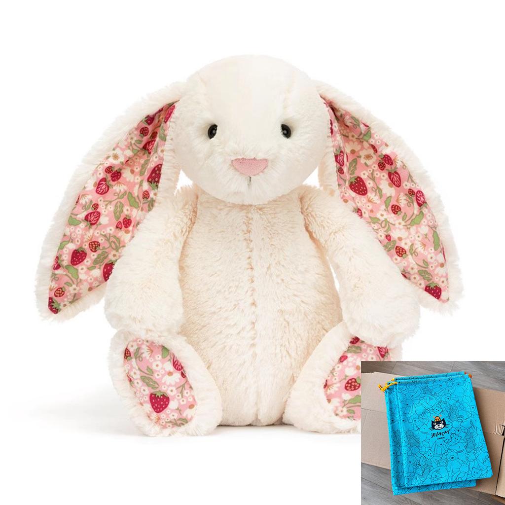 Fragrant Bonnie Rabbit Plush Toy with Floral Ears Kawaii Stuffed Doll Soft Sofa Cushion Kids Birthday Gift Room Decor