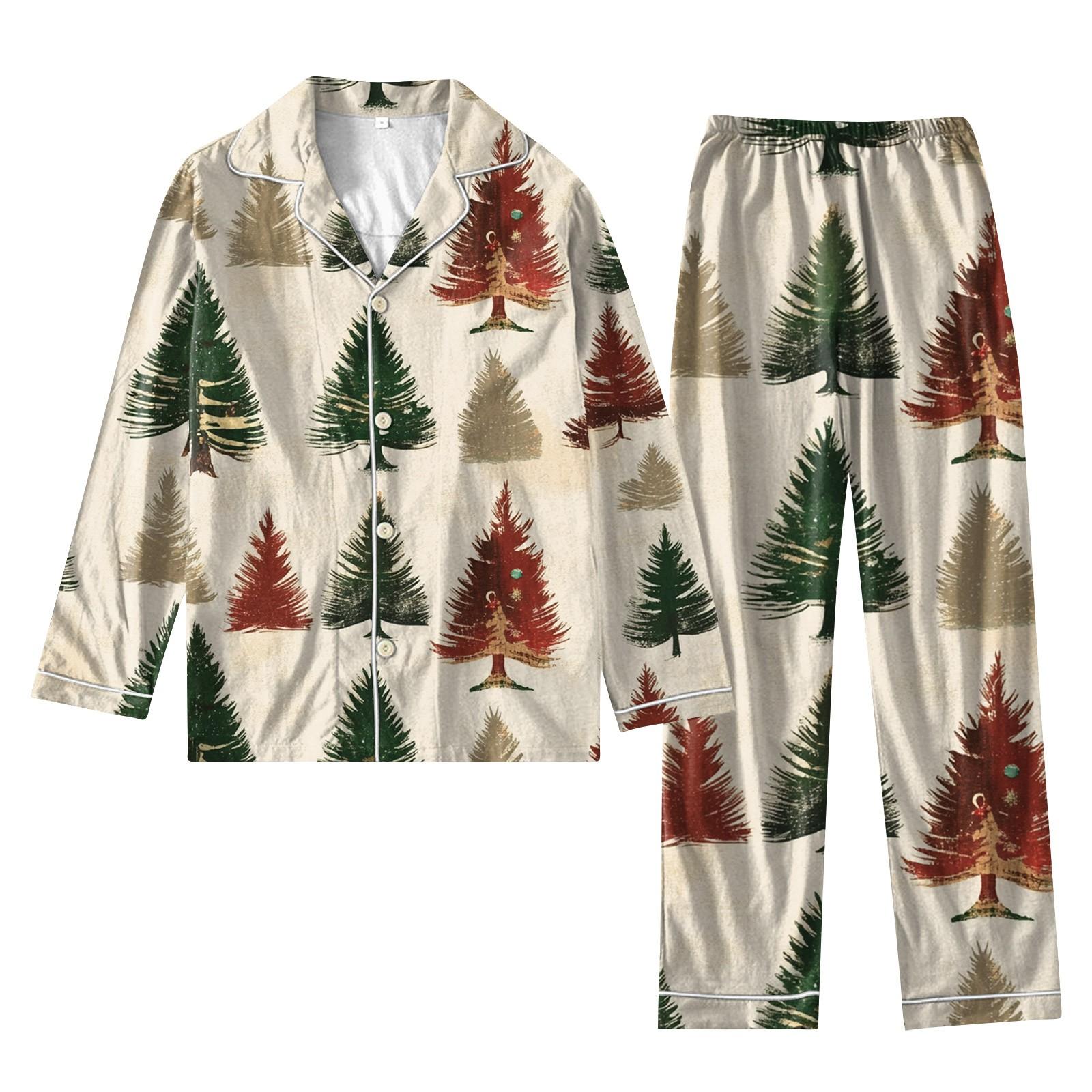 

Женский костюм из 2 предметов с принтом, топ на пуговицах с длинными рукавами, широкие брюки, комплект, пижамный домашний повседневный костюм XL бежевый