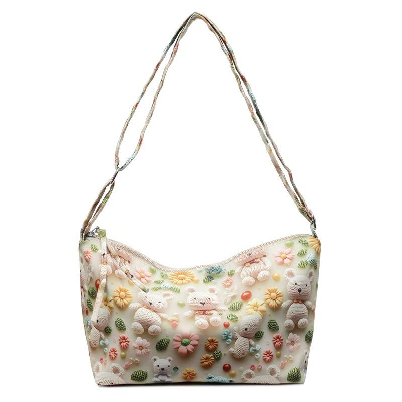 Lazy cartoon big bag women's new casual versatile shoulder messenger bag commuter tote bag