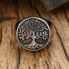 Classic Tree of Lift Signet Ring Gold/Silver Color Stainless Steel Biker Rings Men Viking Amulet Rings Nordic Jewelry Size 7-15