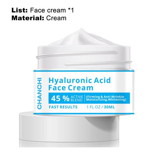 30ml Kyselina hyaluronová Pleťový krém Zpevňující pleť Zlepšuje elasticitu Přírodní extrakt Proti stárnutí Stahuje póry Krém proti vráskám pro ženy