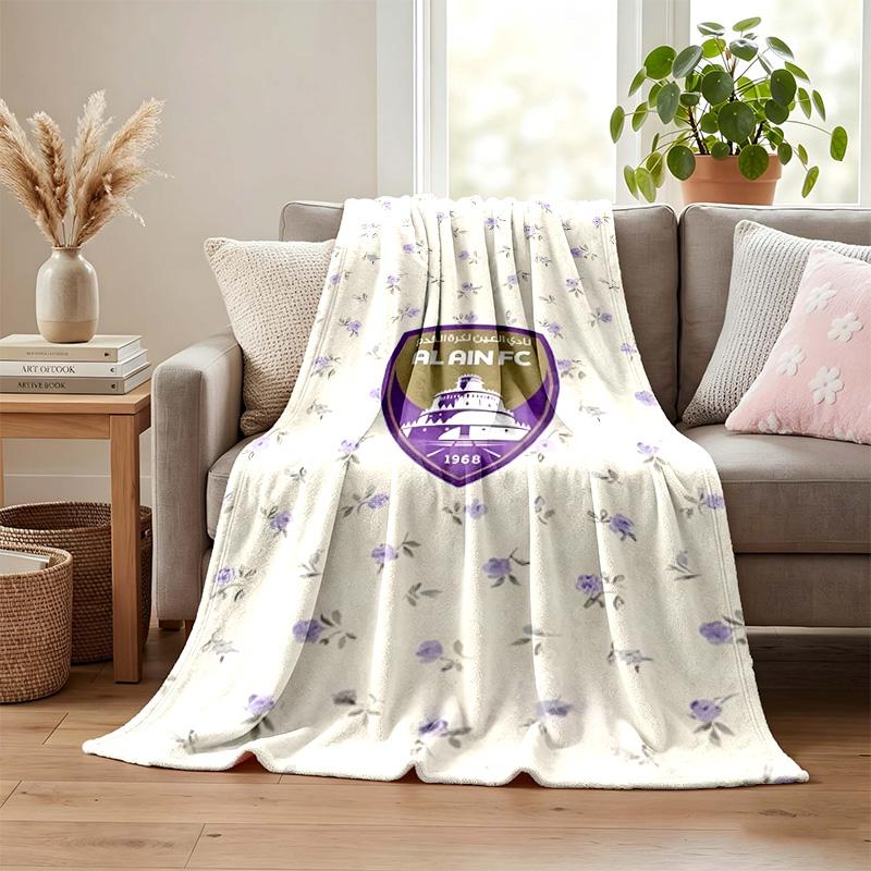 Al Ain FC blanket Flannel Blanket Soft Cozy Plush Throw for Sofa Bed Lightweight Home Decor